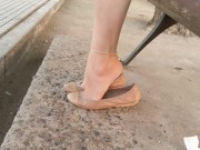 Dangling and shoeplay with flats in the park 16/16