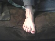Foot fetish Norma Jean preps for video shoots