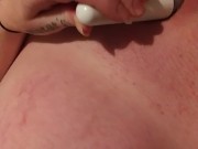 Cute young ginger heavily pregnant masturbation huge belly