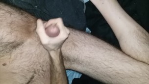 Sweaty balls and ass. Jacking off big dick.