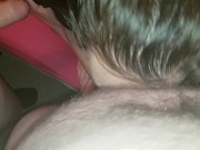 Jimbob's chubby pregnant wifey sucking 2 dicks w/ scallylad Mr Foxy 7/16