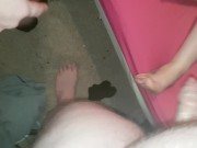 Jimbob's chubby pregnant wifey sucking 2 dicks w/ scallylad Mr Foxy 8/16