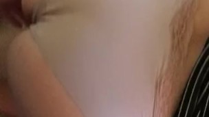 Milf fat ass panty rub on cock