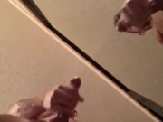 Mirror Mirror! Hot Guy Cums on his Mirror