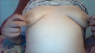 Tugging and twisting my aching nipples