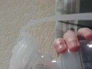 Busty redhead hucow tit play and dry milking 11/16