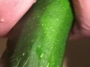 huge zucchini anal with squirting