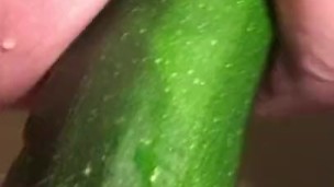 huge zucchini anal with squirting