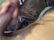 HOMEMADE AMATEUR MASTERBATION FROM A YOUNG, HUNG MALE.