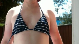 backyard bikini tease