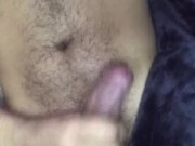Beating my hard meat until I CUM ON MYSELF