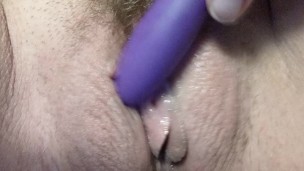 Creamy wet pussy orgasm while watching porn