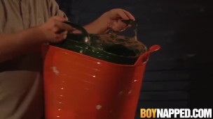 Maledom Sebastian Kane torments two twink cocks and blowjob