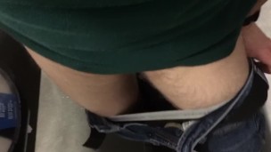 Teen FTM Pees in Public Men's Bathroom (MEN IN THE BATHROOM)