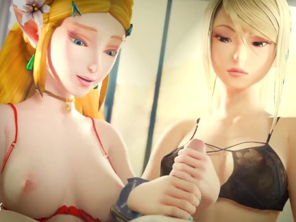 ZELDA AND SAMUS HANDJOB ANIMATION NINTENDO