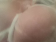 Bbw shower cant resist playing with tits