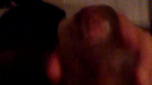 Stroking my Thick Cock with flesh light toy