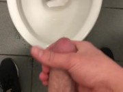 Big dick public masturbation at airport