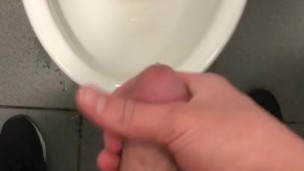 Big dick public masturbation at airport