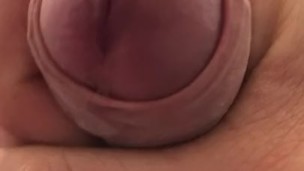 small hung Uncut cock cumshot foreskin close up