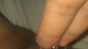 Latina plays with her wet pussy after cummin