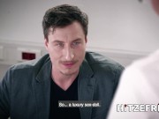 HITZEFREI Naughty threesome with two German blondes Blanche and Celina 3/16