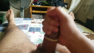 Lleno de leche el condón / filling condom with my cum