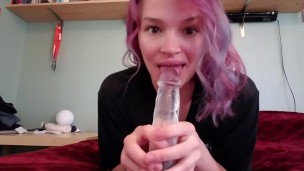 Clear Dildo Orgasm Teaser