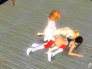CARTOON LESBIAN THREESOME