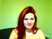 redhead chubby whore finger fucks her big pussy