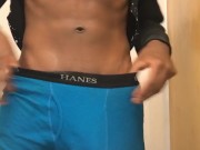 Showing off Big dick