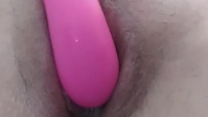 Playing untill I come (buttplug and pink bunny vibo)