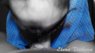 POV blowjob with cumshot ending (Hot blue lips)