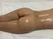 Olied anal massage with creampie for  tight girl 2/16