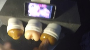 Fucking 3 Fleshlights Cumming Twice!