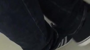 Male Adidas and Black Socks Shoeplay at work