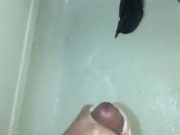 Cumming in the shower