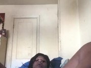 Look at my feet while I play in this pussy