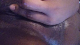 Black juicy pussy masturbation