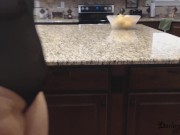 Ass worship in black cheeky bodysuit 1/16