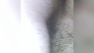 Wet teen pussy gets cummed on by big white dick