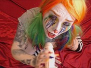 Rainbow Tattooed Clown BJ and HUGE Facial PREVIEW