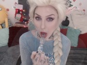 Elsa Frozen Cosplay Glass Toy Spider Gag