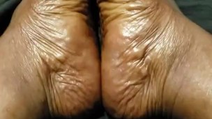 Oiled bbw sweaty soles
