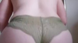 Thick White College Girl Bounces Bubble Butt Wearing Sexy Lingerie