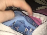 Unzipped My Onesie to Cum in My Boxers Next to Girlfriend!
