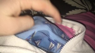 Unzipped My Onesie to Cum in My Boxers Next to Girlfriend!