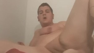 FTM boy getting of loud with his dildo