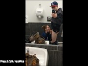 Public Bathroom Blowjob Ends with Huge Spray Facial Cumshot - Heather Kane 4/16