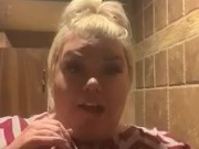 BBW off from work dance (titty drop)